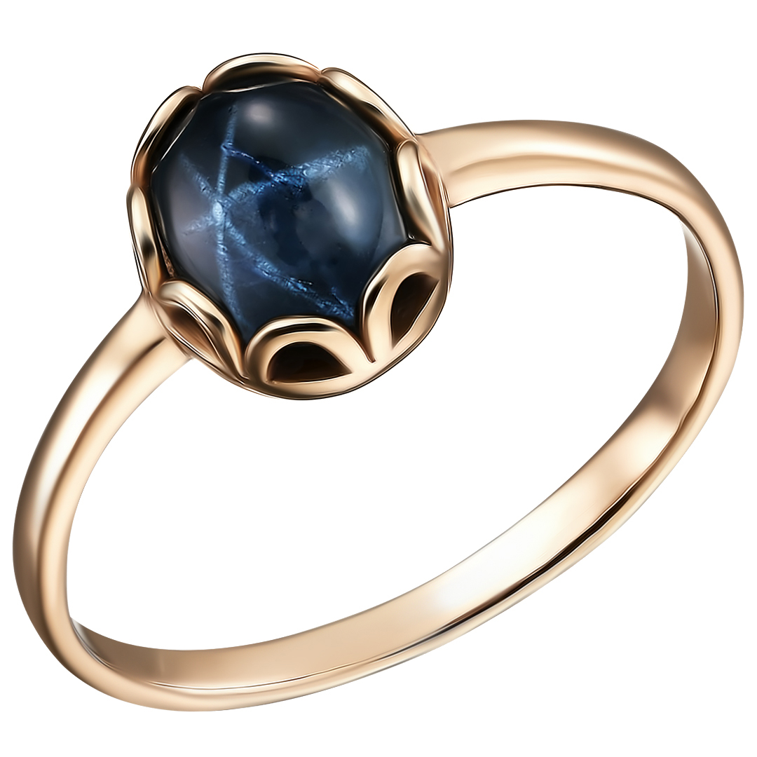 Серебряное кольцо 925 пробы; вставки 1 Сапфир 2,004 U/2
