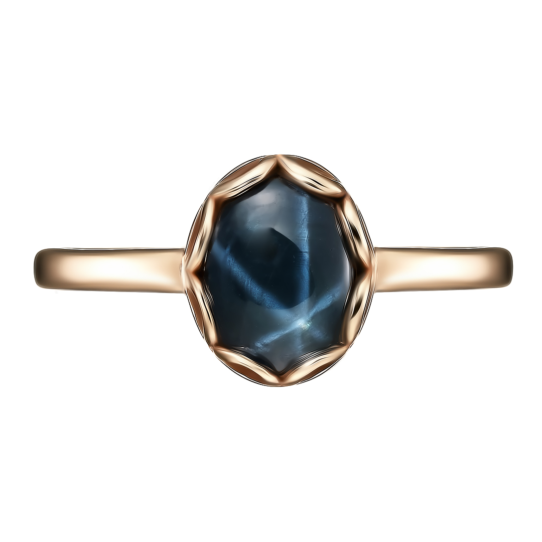 Серебряное кольцо 925 пробы; вставки 1 Сапфир 2,004 U/2