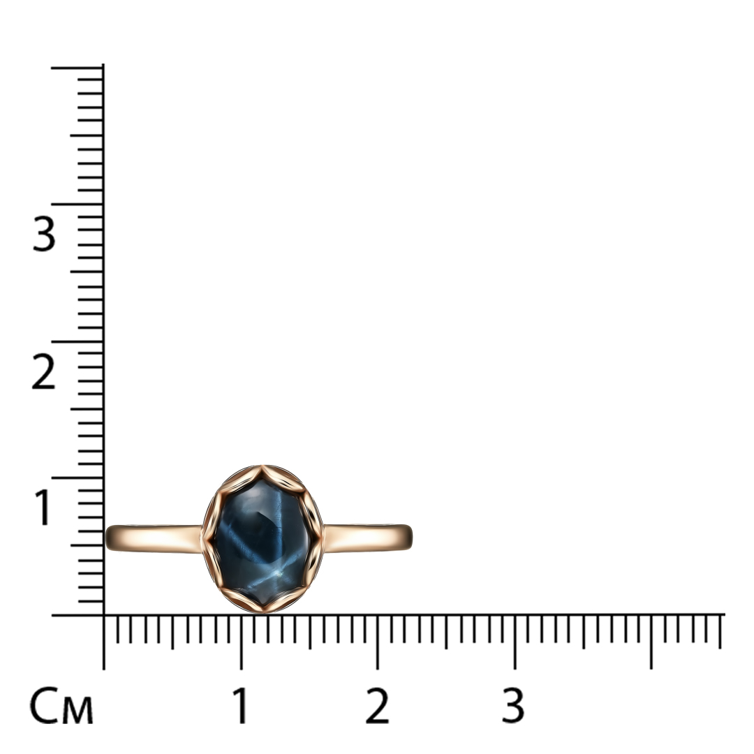 Серебряное кольцо 925 пробы; вставки 1 Сапфир 2,004 U/2