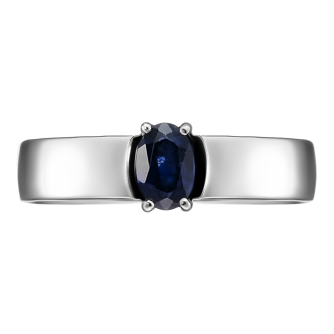Серебряное кольцо 925 пробы; вставки 1 Сапфир 0,681 F/2;