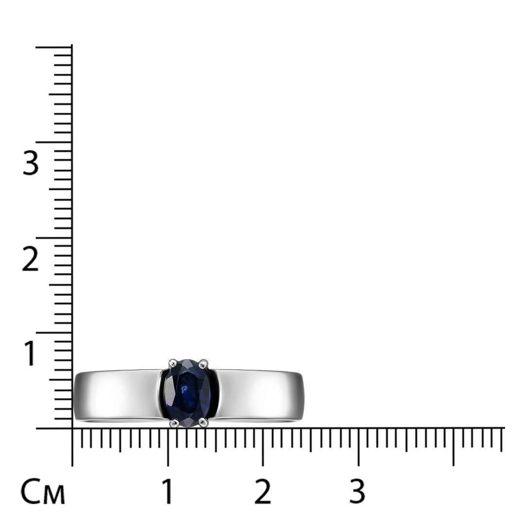 Серебряное кольцо 925 пробы; вставки 1 Сапфир 0,681 F/2;