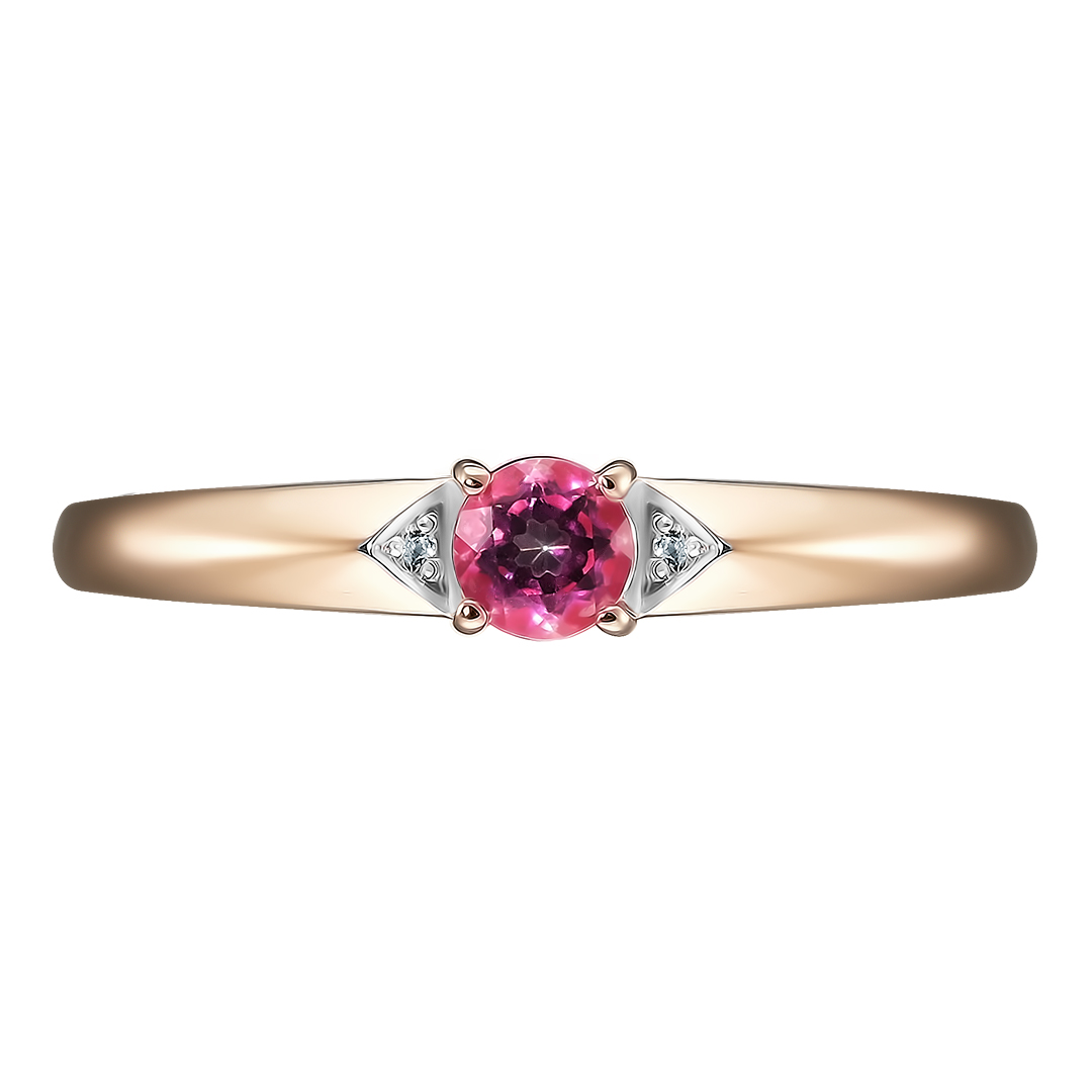 Серебряное кольцо 925 пробы; вставки 1 Топаз розовый; 2 Топаз белый;