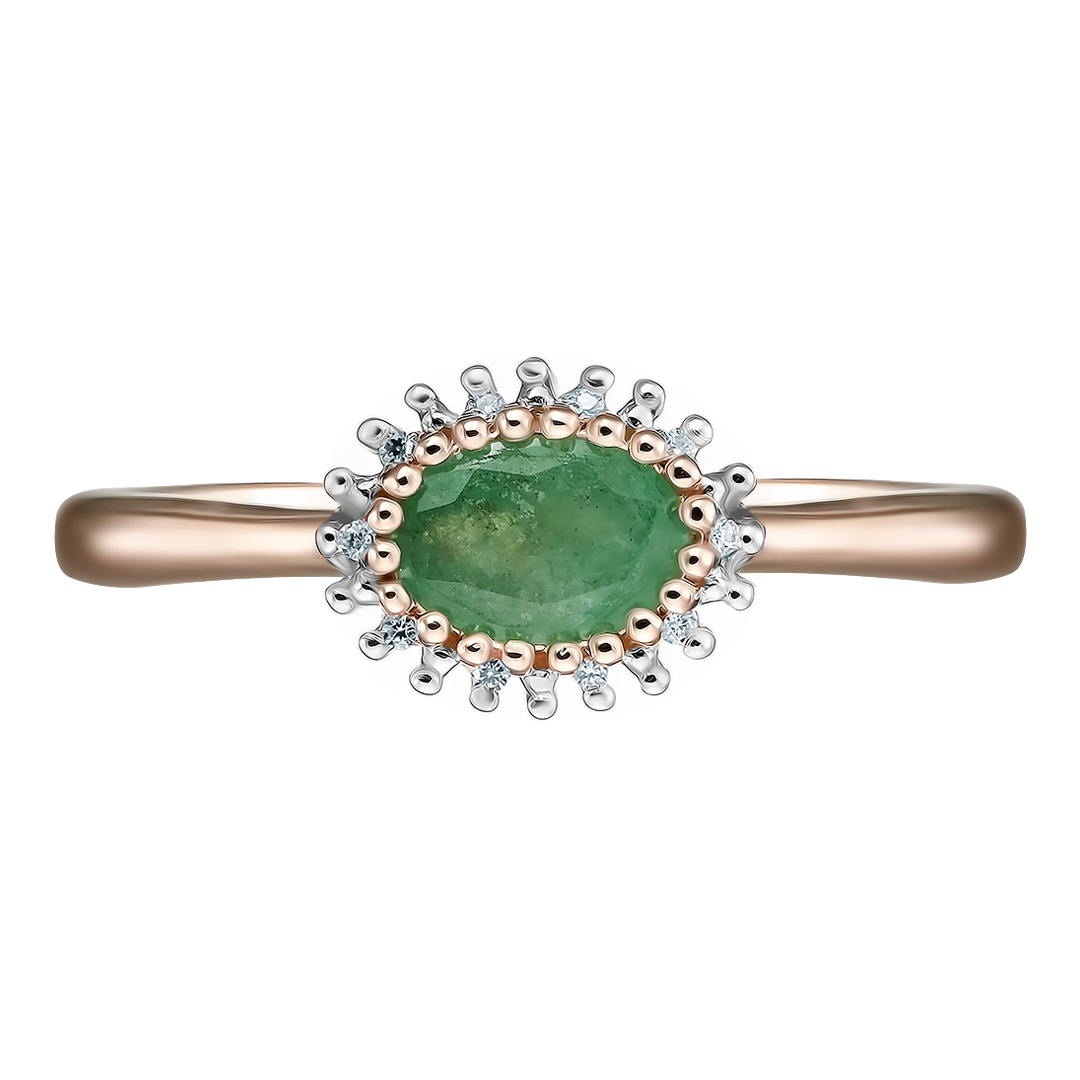 Серебряное кольцо с изумрудом