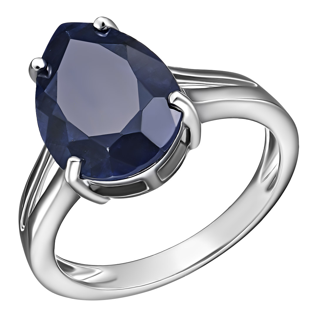 Серебряное кольцо с корундом
