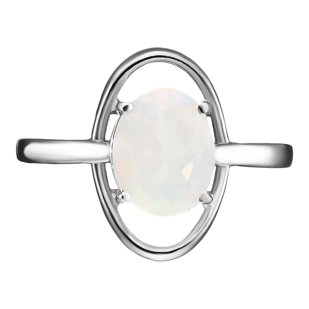 Серебряное кольцо 925 пробы; вставки 1 Опал;