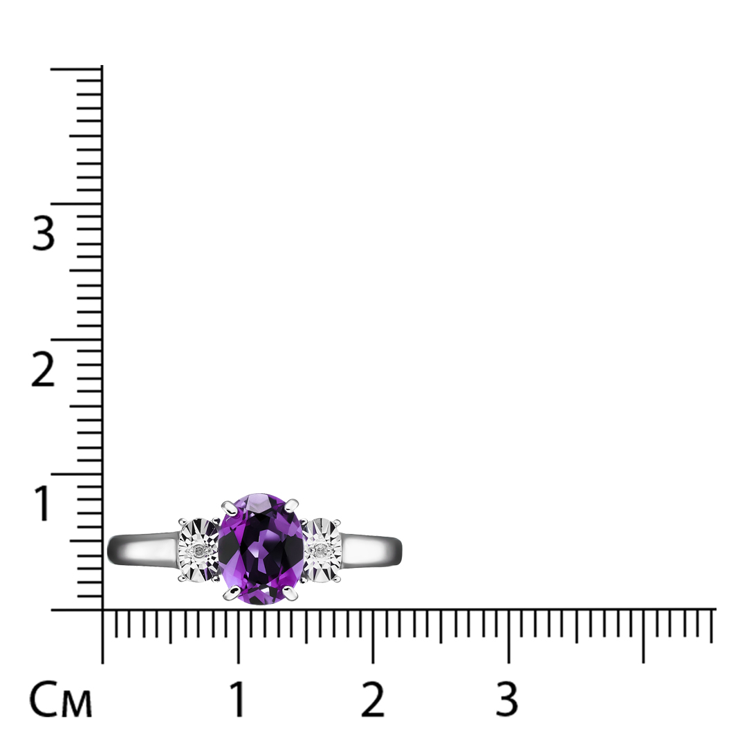 Серебряное кольцо с аметистом