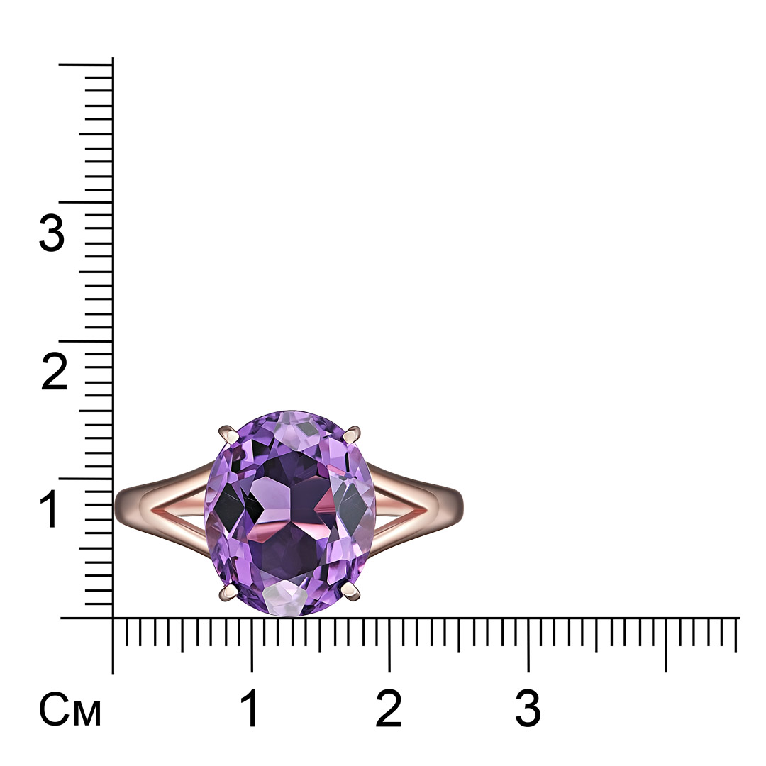Серебряное кольцо с аметистом