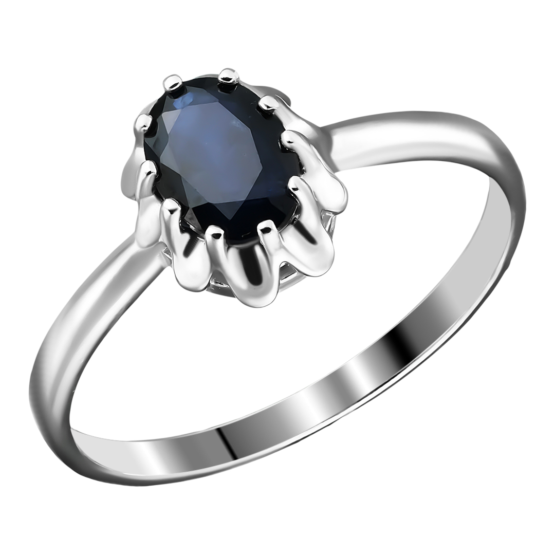 Серебряное кольцо с сапфиром