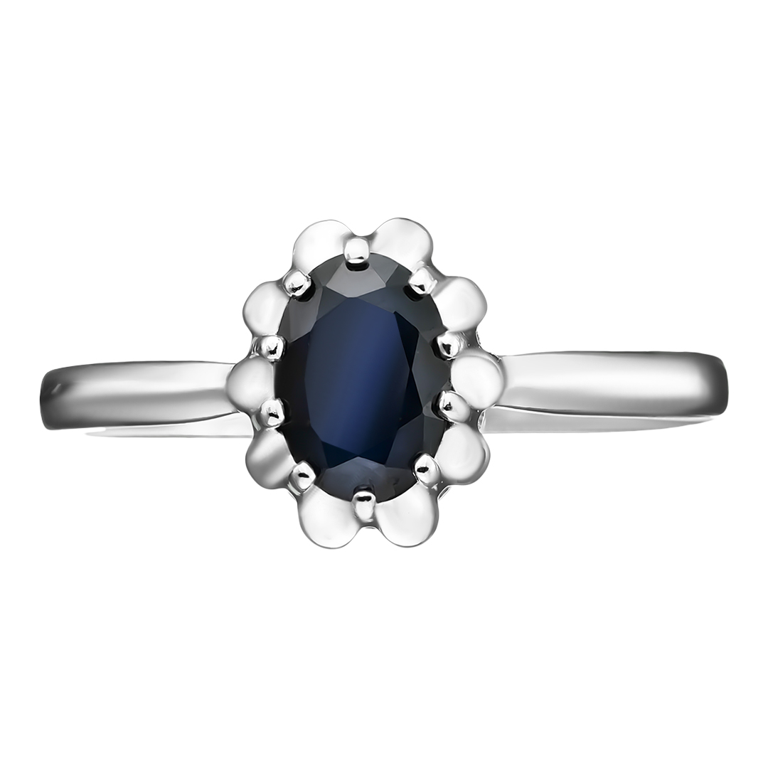 Серебряное кольцо с сапфиром