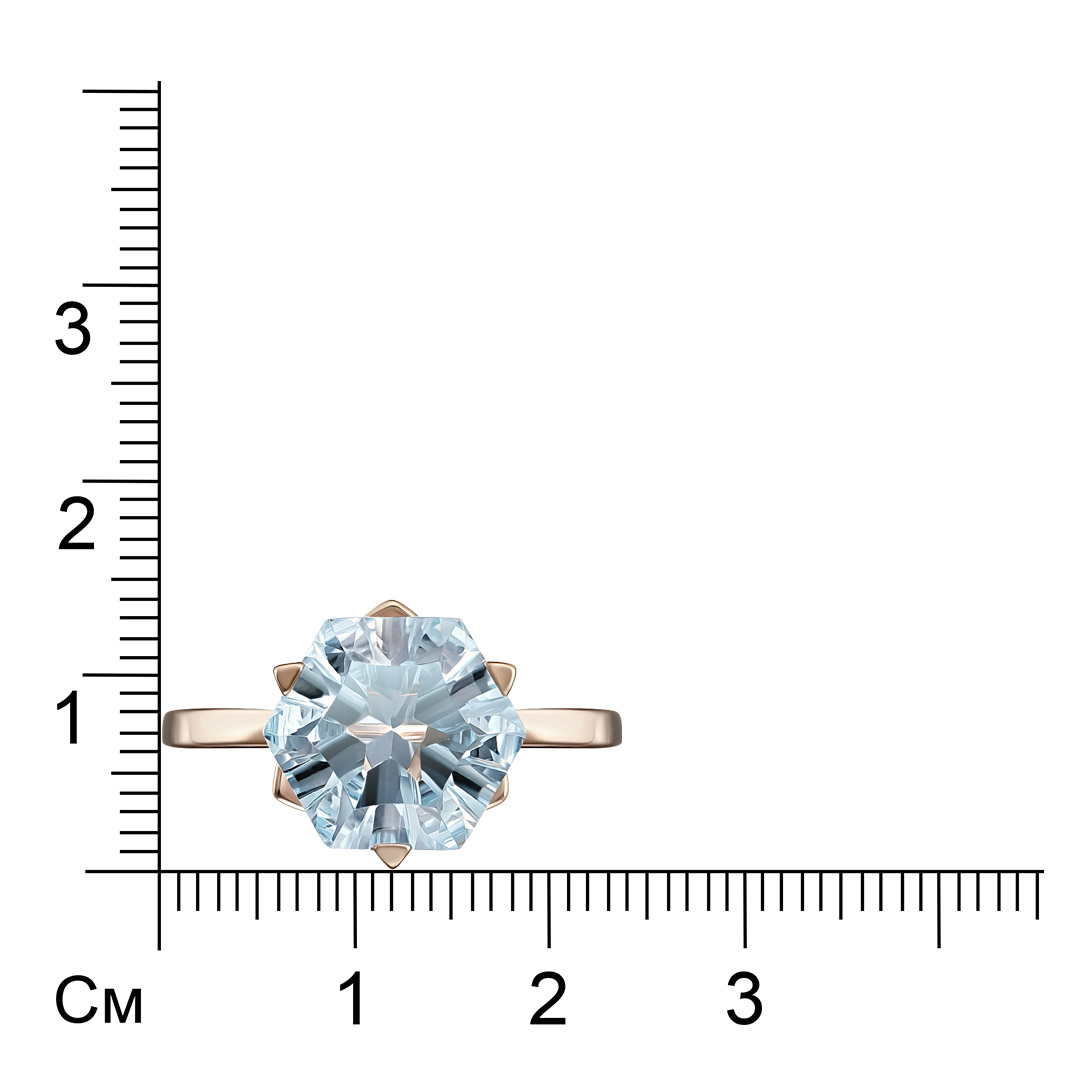 Кольцо из золота с топазом sky