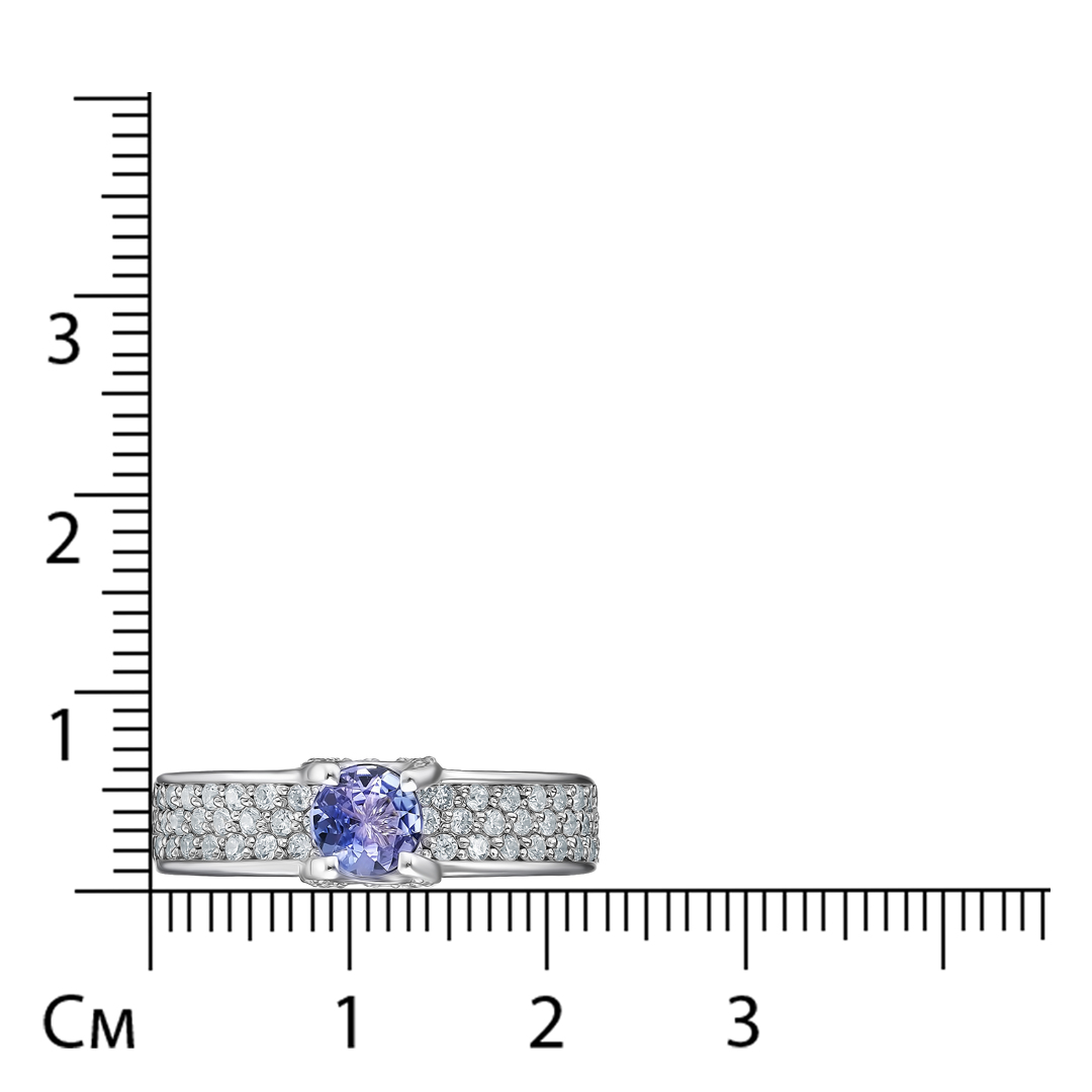 Серебряное кольцо с танзанитом