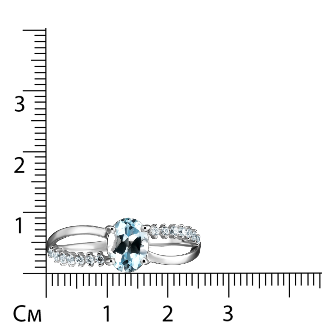 Серебряное кольцо с топазом