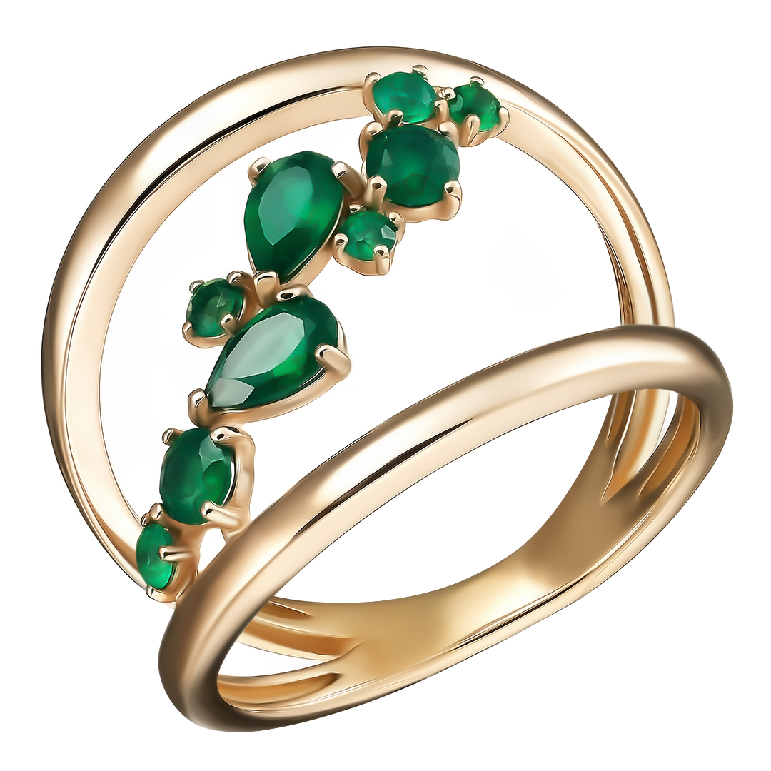 Серебряное кольцо 925 пробы; вставки 9 Агат;