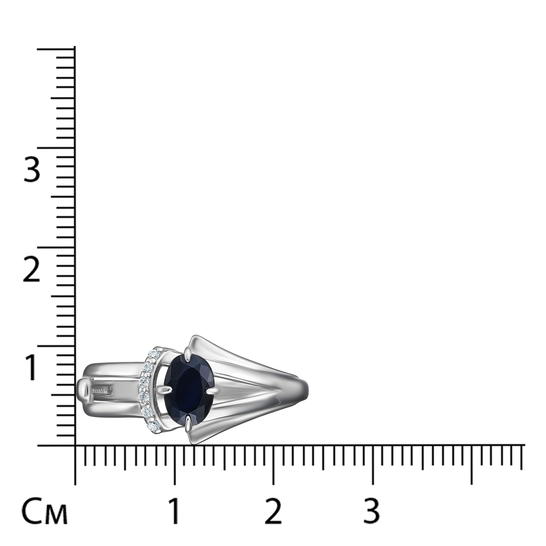 Серебряное кольцо с сапфиром