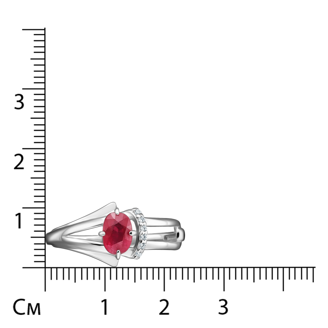 Серебряное кольцо с рубином