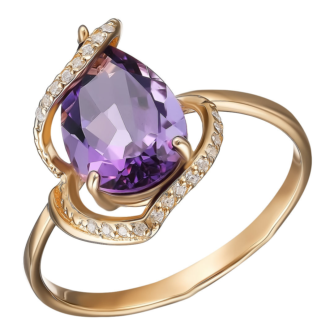 Серебряное кольцо с аметистом