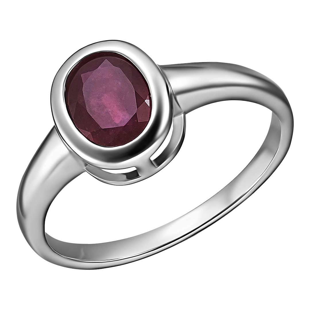 Серебряное кольцо с рубином
