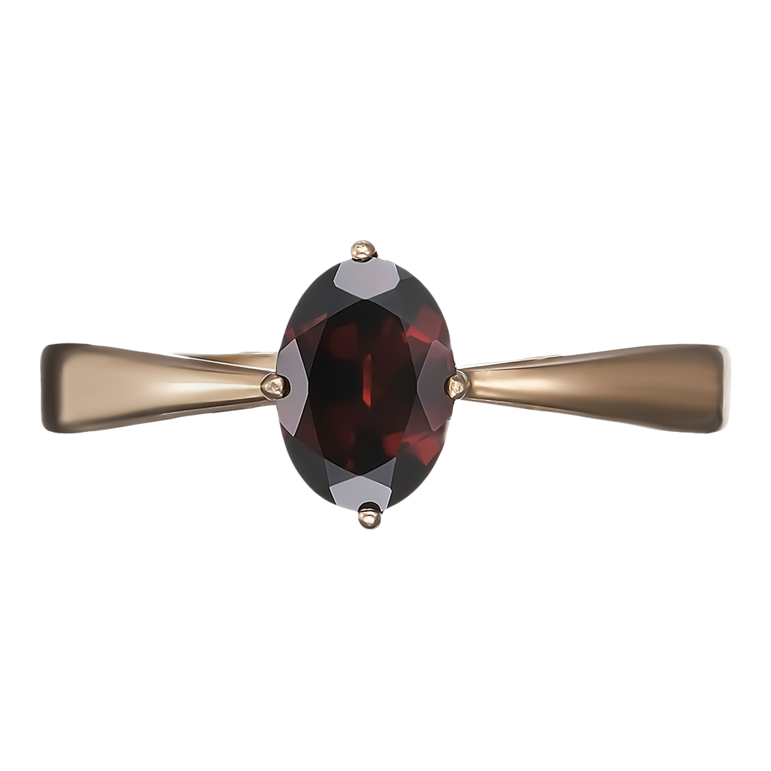Серебряное кольцо 925 пробы; вставки 1 Гранат;