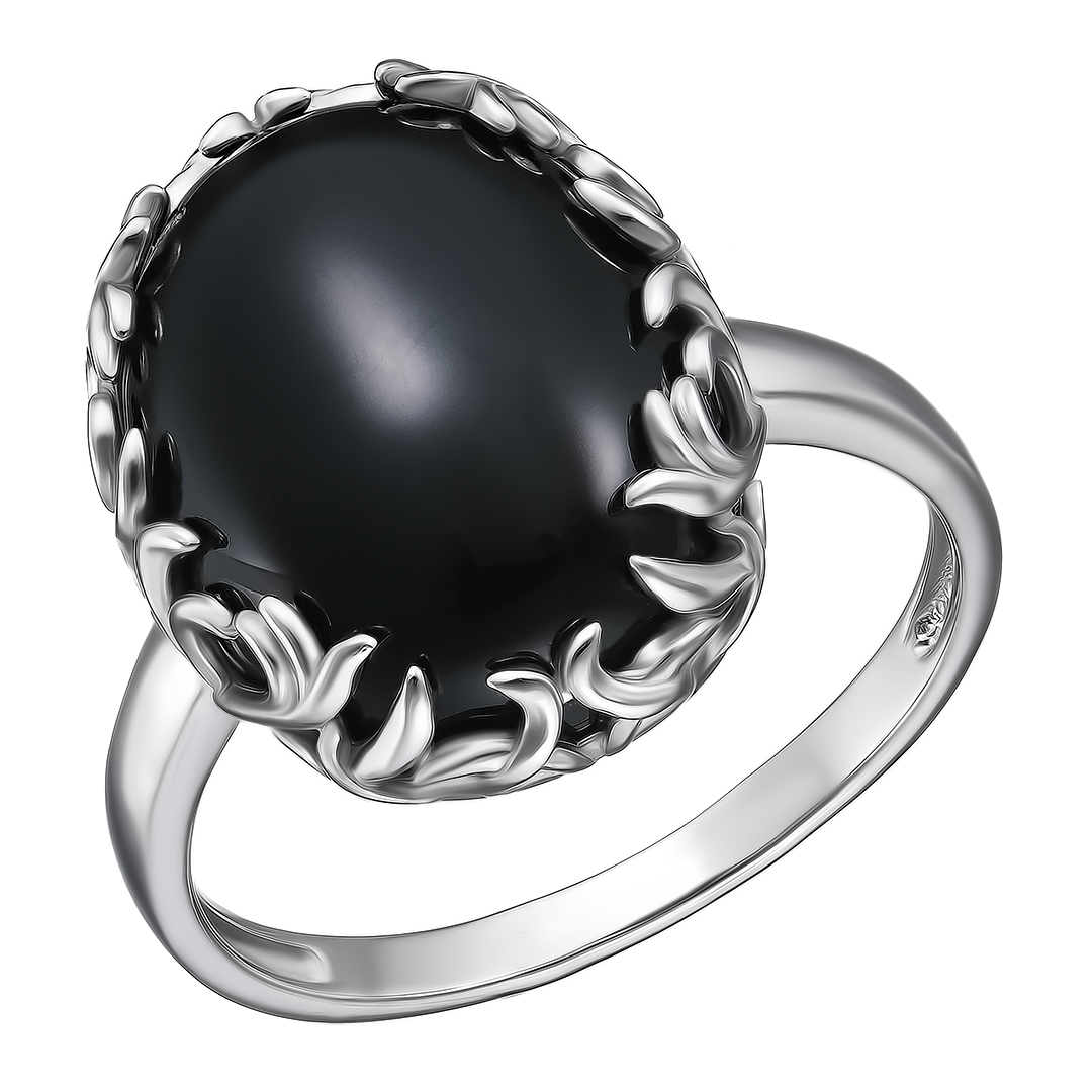 Серебряное кольцо 925 пробы; вставки 1 Агат нат.;