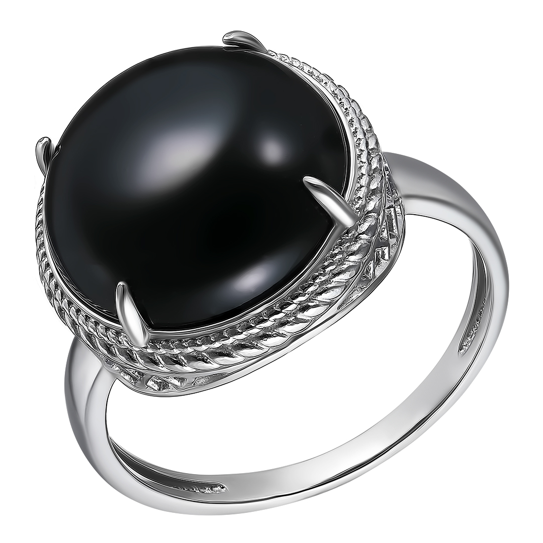 Серебряное кольцо 925 пробы; вставки 1 Агат нат.;
