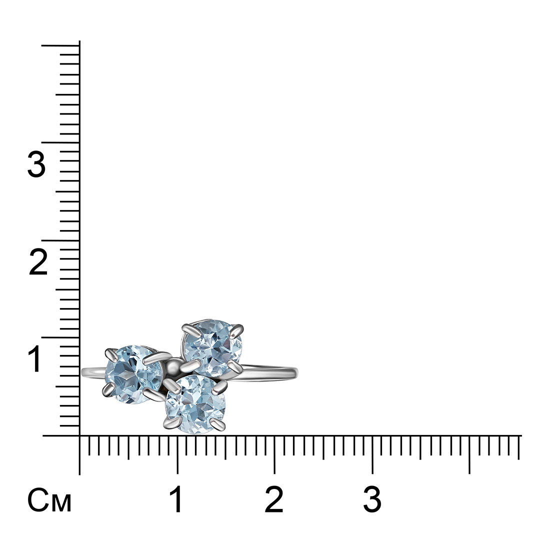 Серебряное кольцо с топазами