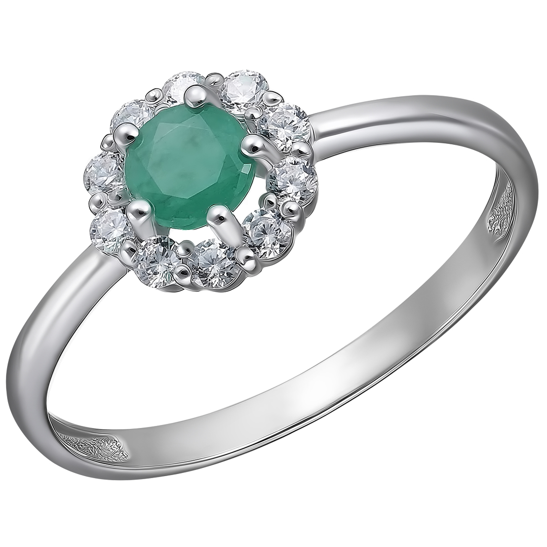 Серебряное кольцо с изумрудом