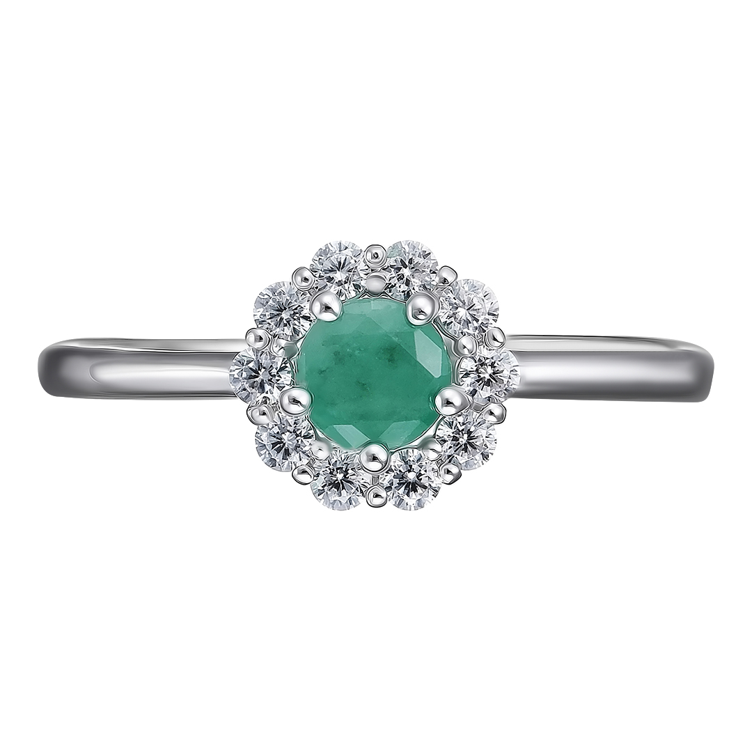 Серебряное кольцо с изумрудом