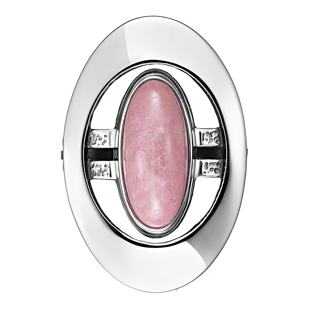 Серебряное кольцо 925 пробы; оксидирование; вставки 1 Тулит;