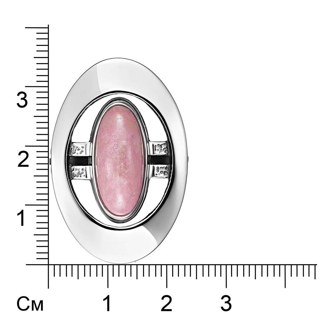 Серебряное кольцо 925 пробы; оксидирование; вставки 1 Тулит;