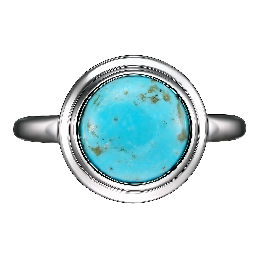 Серебряное кольцо 925 пробы; вставки 1 Бирюза Тибет;