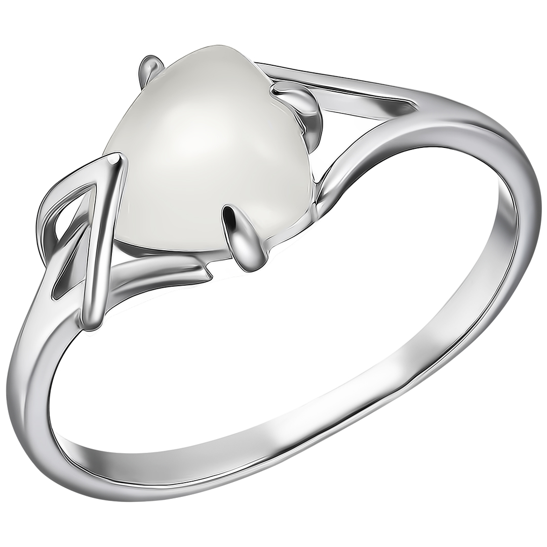 Серебряное кольцо 925 пробы; вставки 1 Лунный камень нат.;