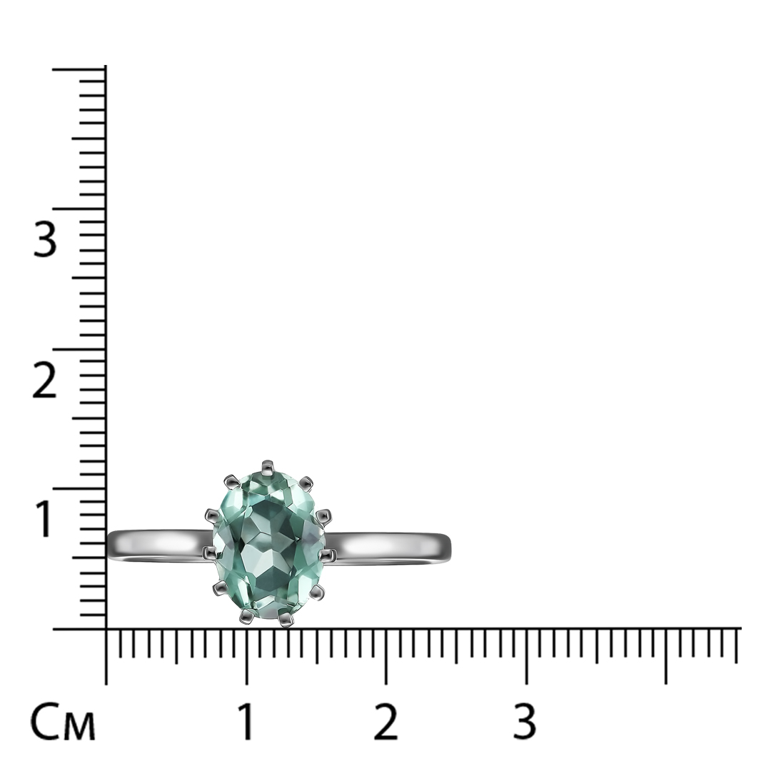 Серебряное кольцо с празиолитом