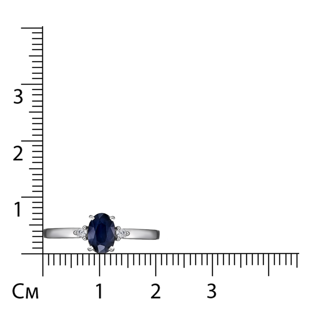 Серебряное кольцо с сапфиром