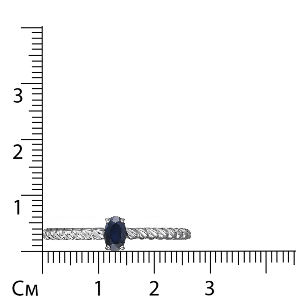 Кольцо из белого золота с сапфиром