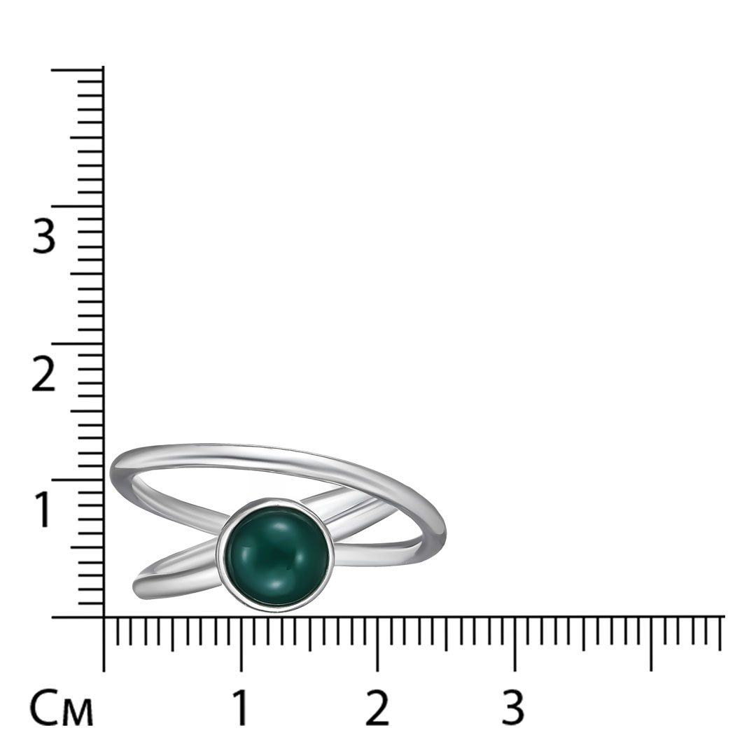 Серебряное кольцо с агатом