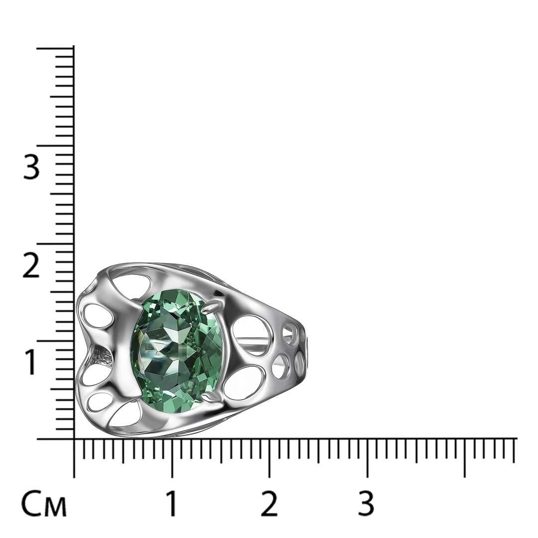 Серебряное кольцо с празиолитом