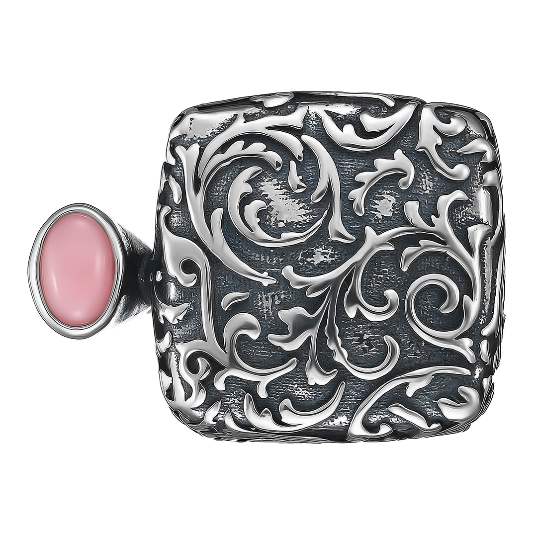 Серебряное кольцо с кораллом