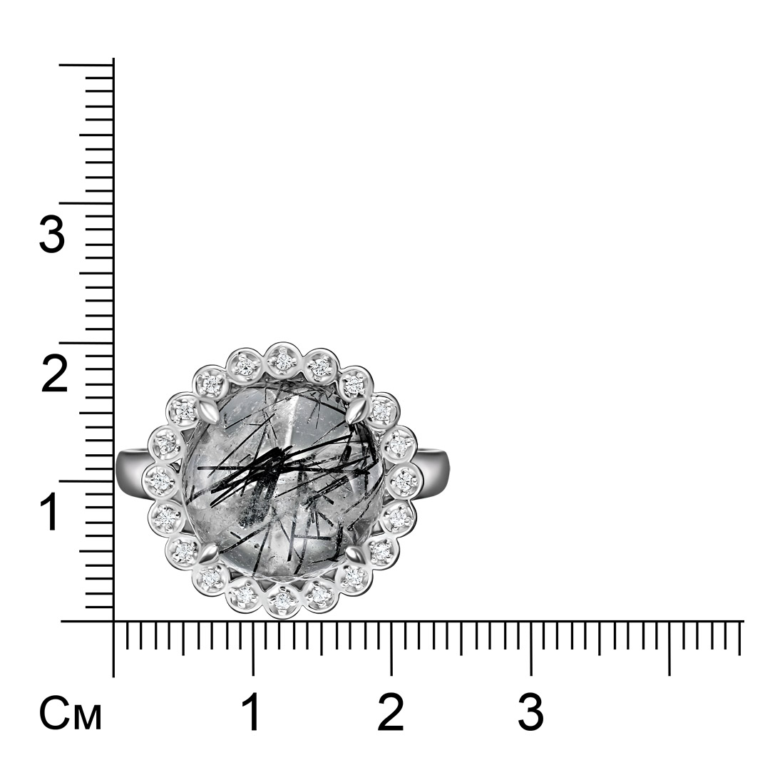 Серебряное кольцо с рутиловым кварцем