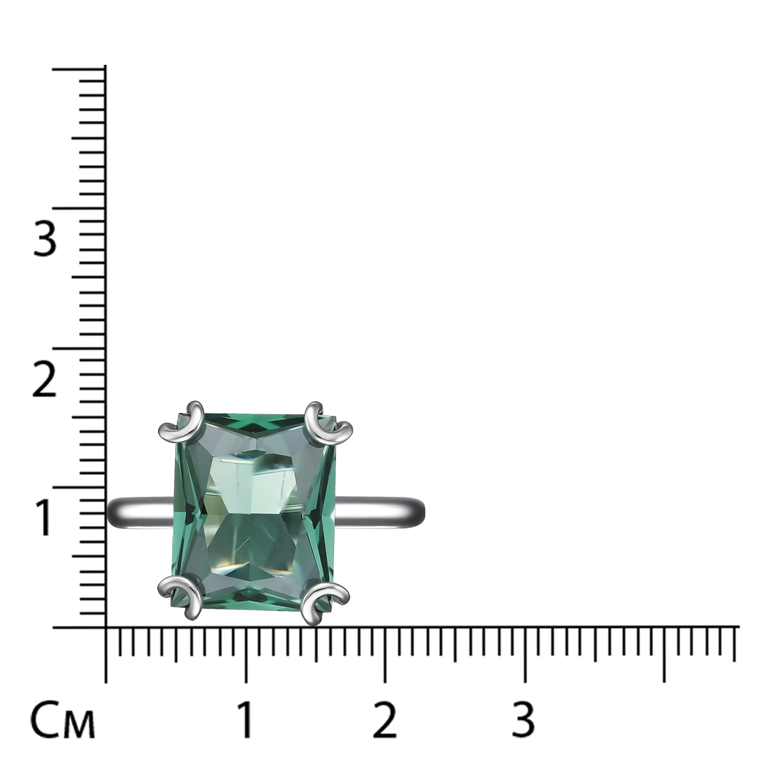 Серебряное кольцо 925 пробы; вставки 1 Празиолит;