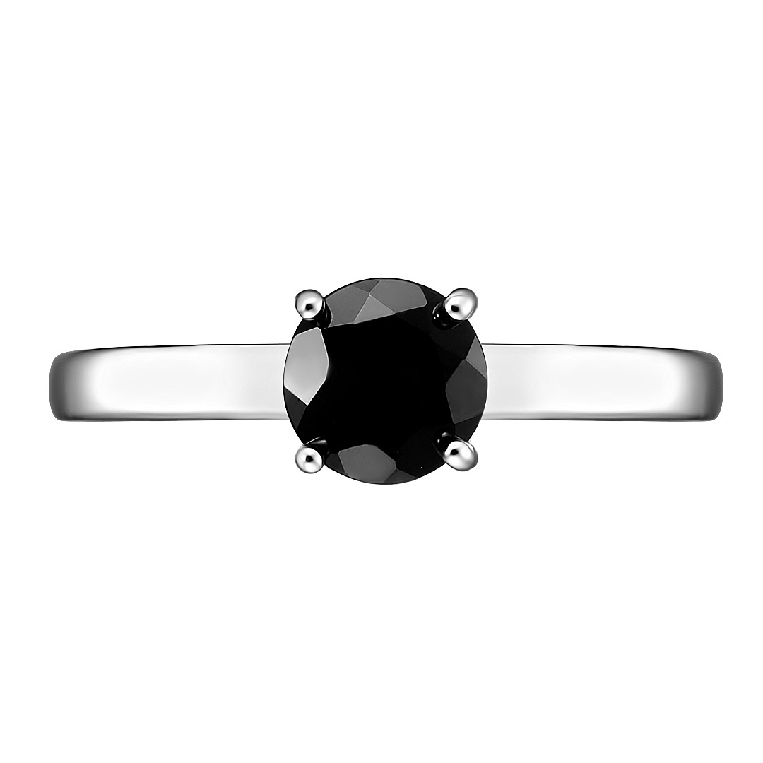 Серебряное кольцо 925 пробы; вставки 1 Турмалин черный;
