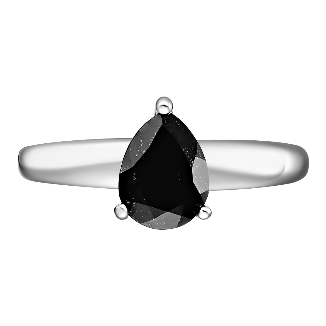 Серебряное кольцо 925 пробы; вставки 1 Турмалин черный;
