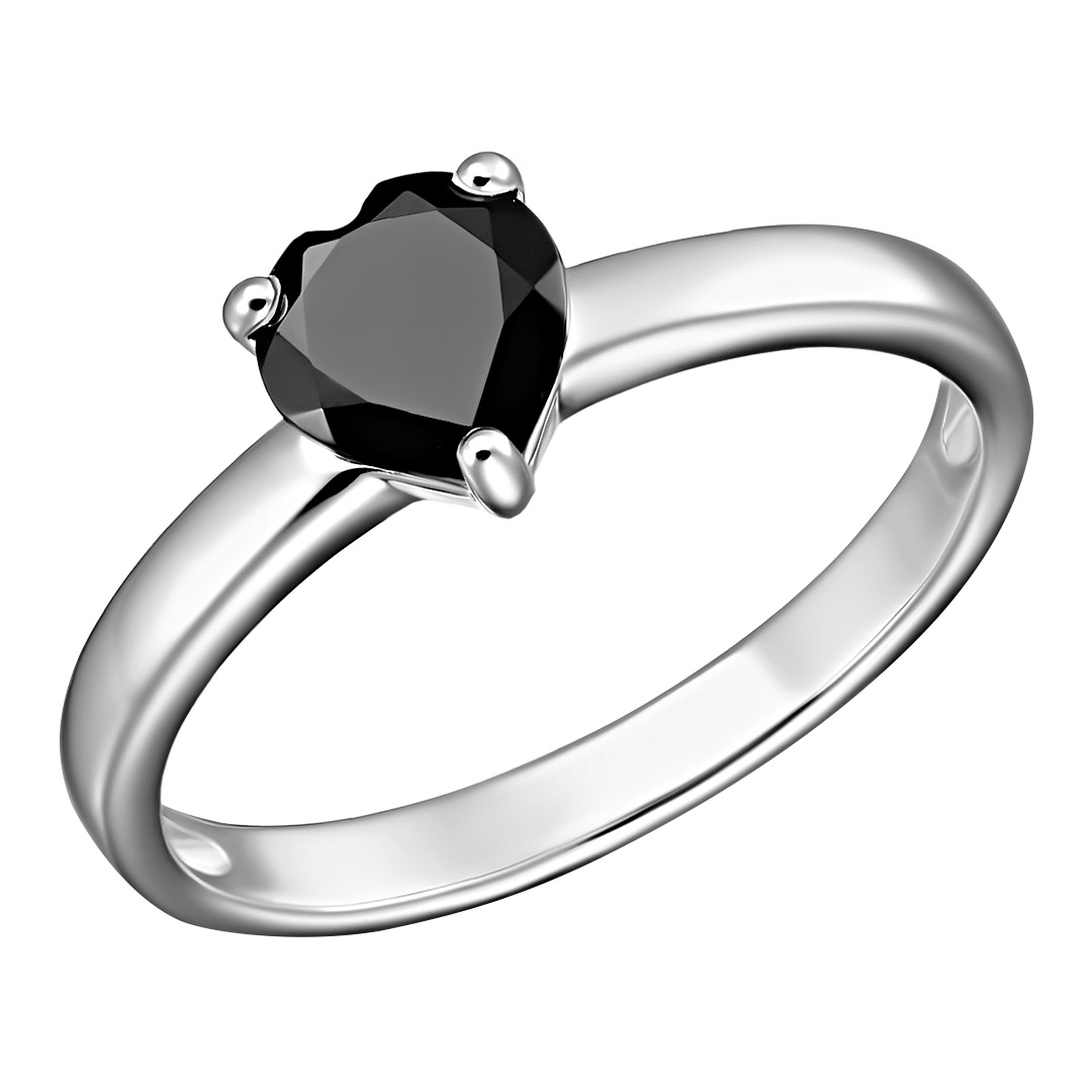 Серебряное кольцо 925 пробы; вставки 1 Турмалин черный;
