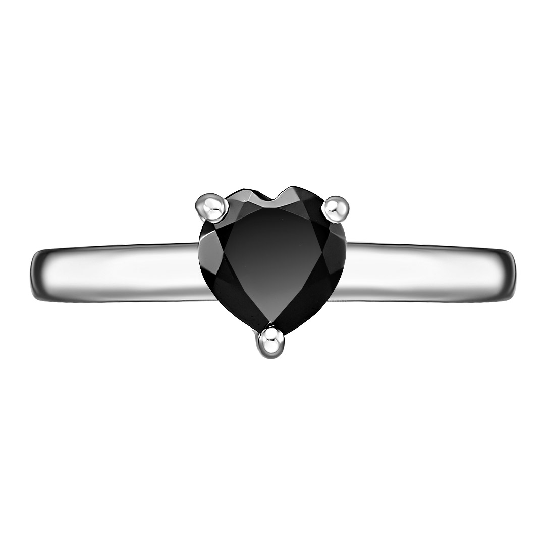 Серебряное кольцо 925 пробы; вставки 1 Турмалин черный;