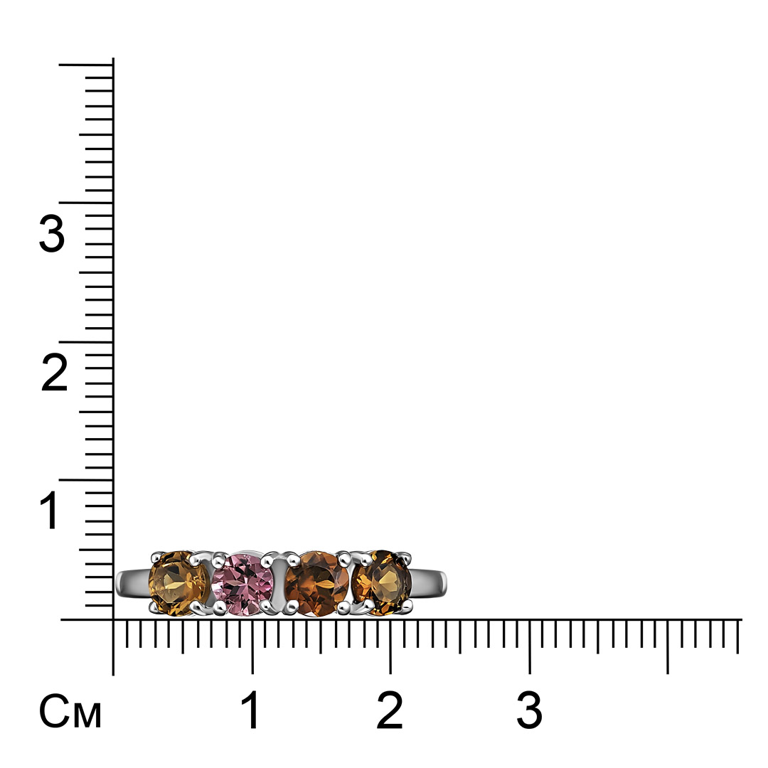 Серебряное кольцо с турмалинами