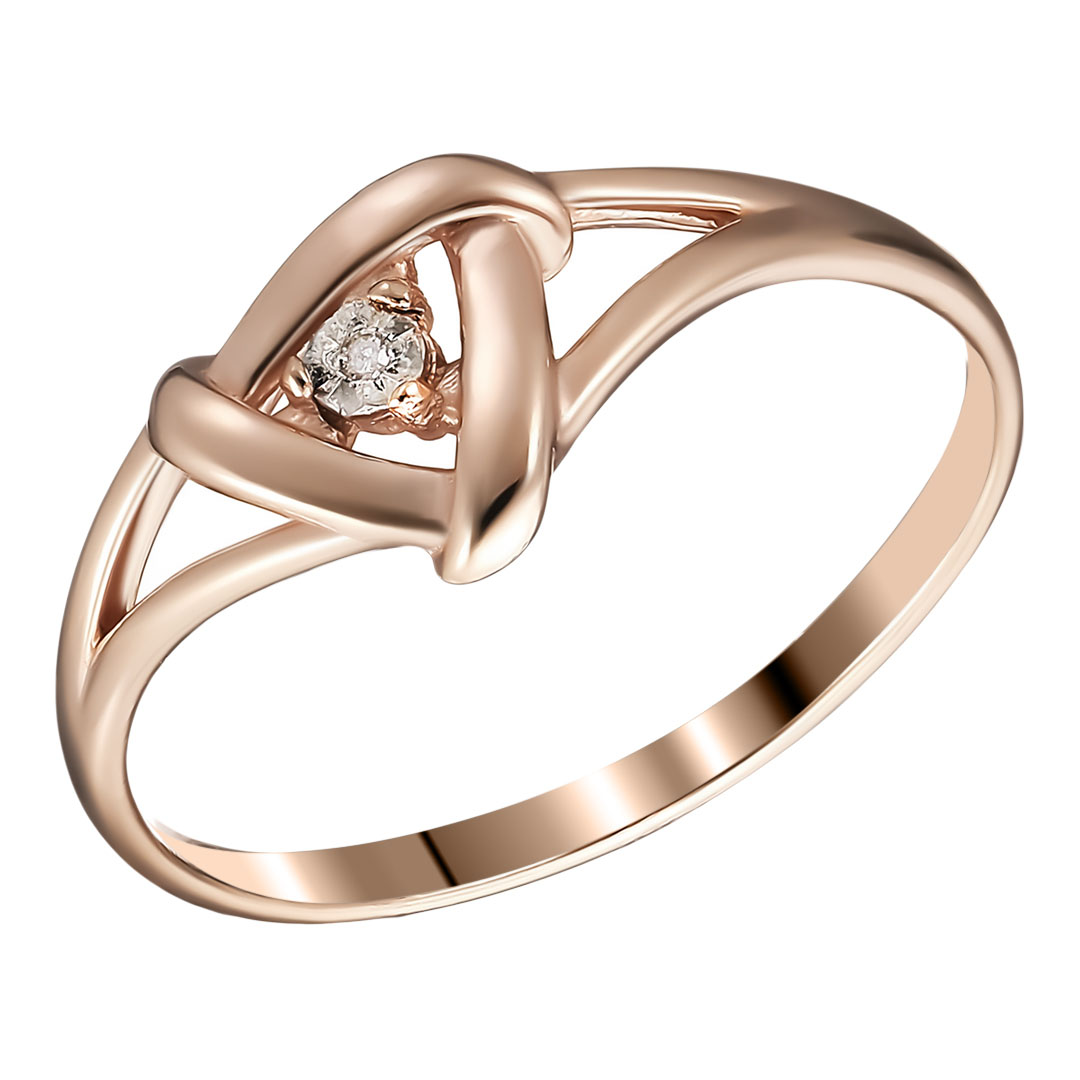 Серебряное кольцо с бриллиантом