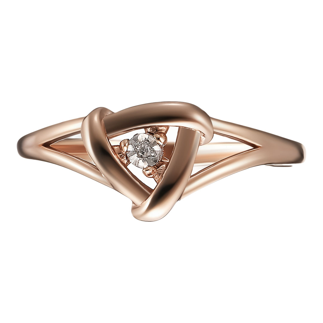 Серебряное кольцо с бриллиантом