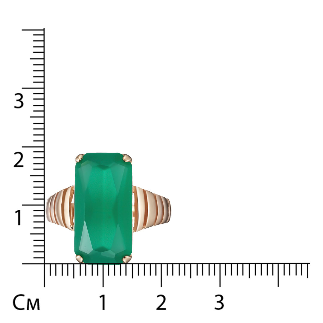 Серебряное кольцо 925 пробы; вставки 1 Хризопраз;