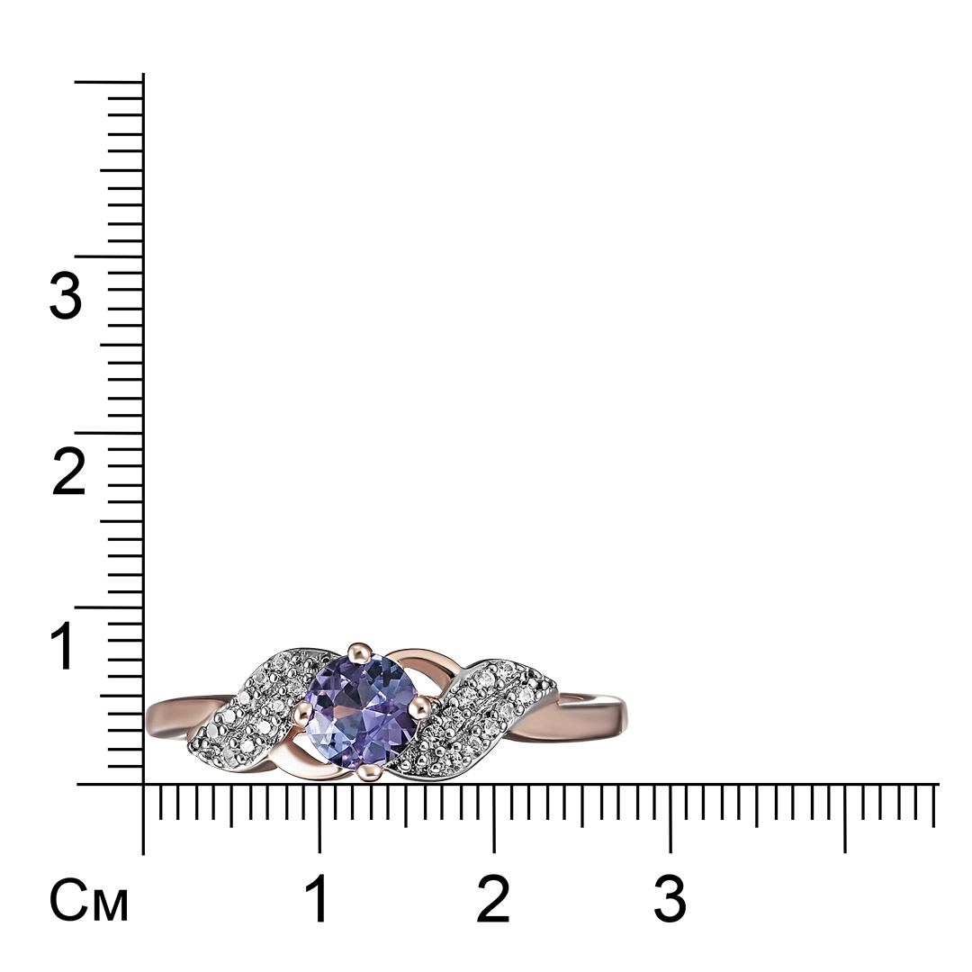 Серебряное кольцо с танзанитом