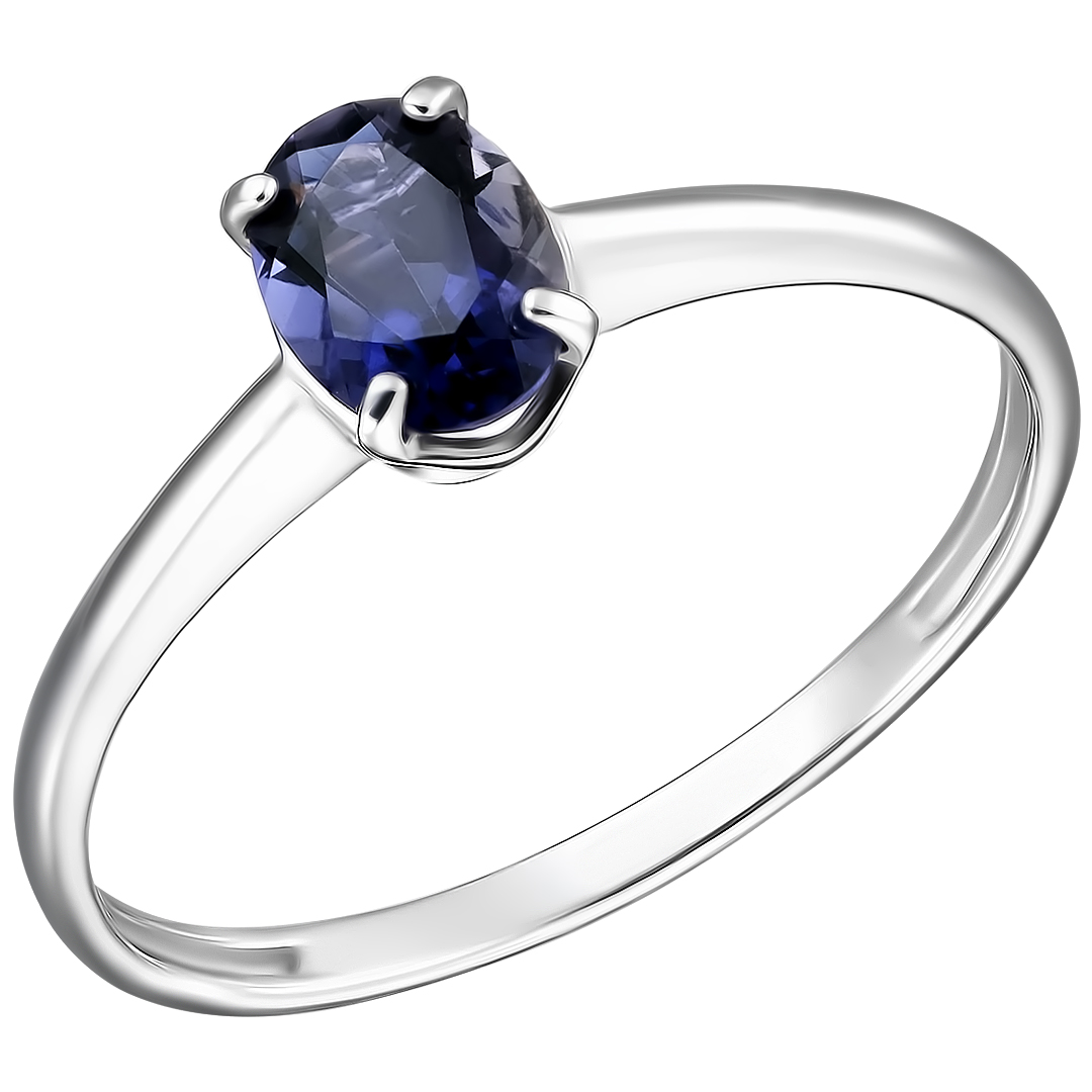 Серебряное кольцо с иолитом