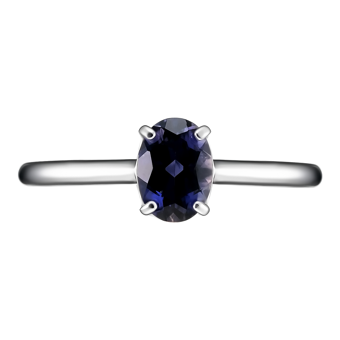 Серебряное кольцо с иолитом